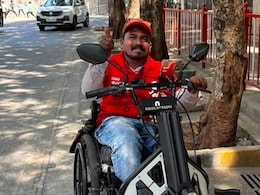 मॉडिफाइड व्हीलचेयर में ज़ोमैटो डिलीवरी एजेंट का वीडियो वायरल, सीईओ दीपिंदर गोयल ने शेयर की फोटो...