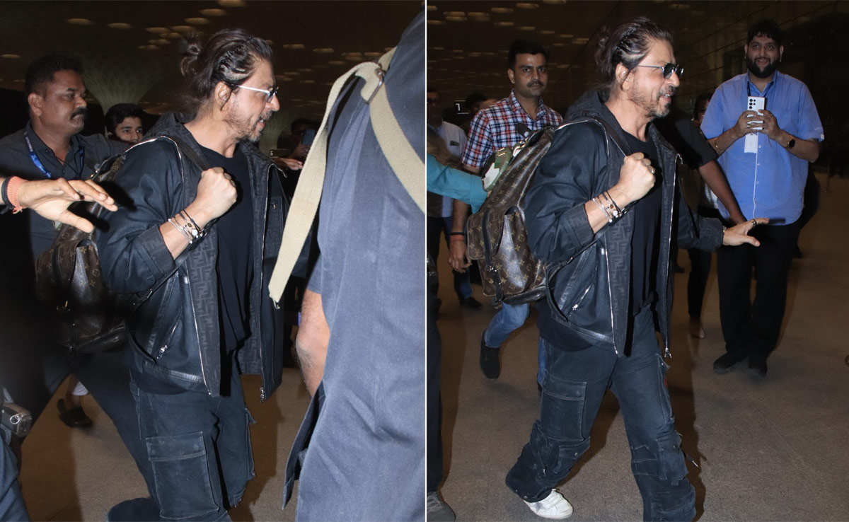 Shah Rukh Khan In A Rs 2.5 Lakh Fendi Jacket, Rs 2.9 Lakh Louis Vuitton Backpack Is The Ultimate Luxury Travel Goals