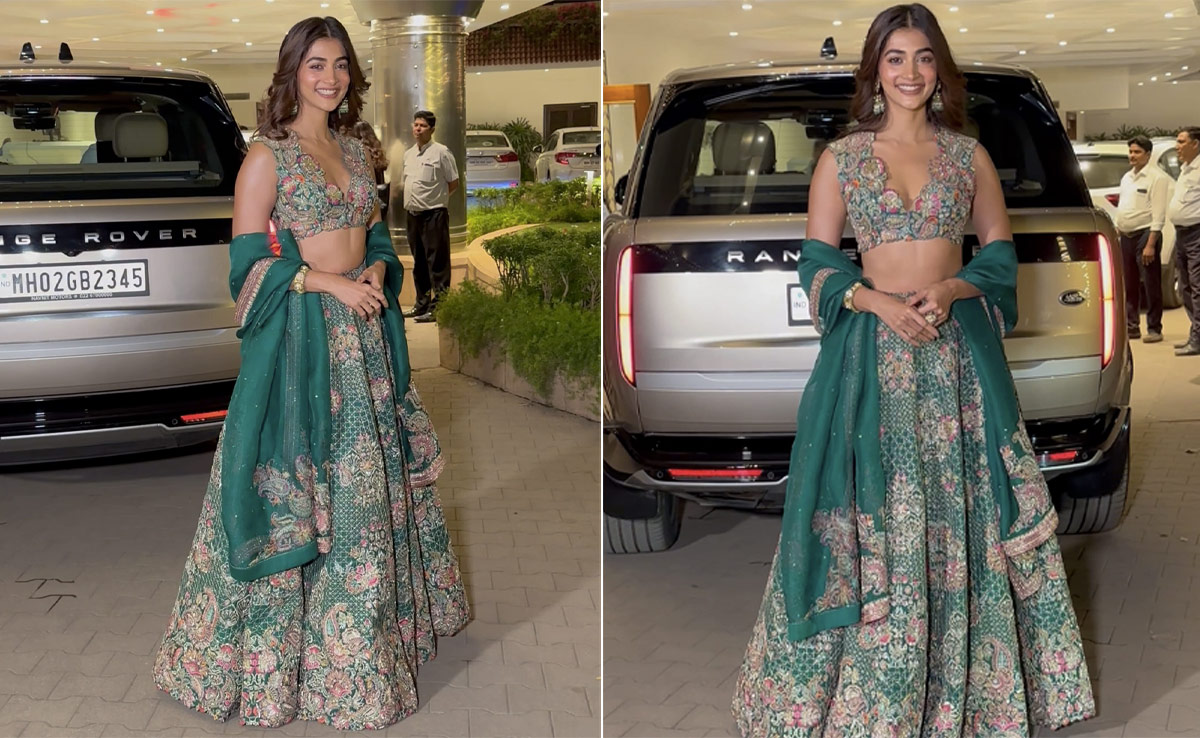 Pooja Hegde's Floral Green <i>Lehenga</i> Is Reason To Believe That Spring Isn't Too Far Away