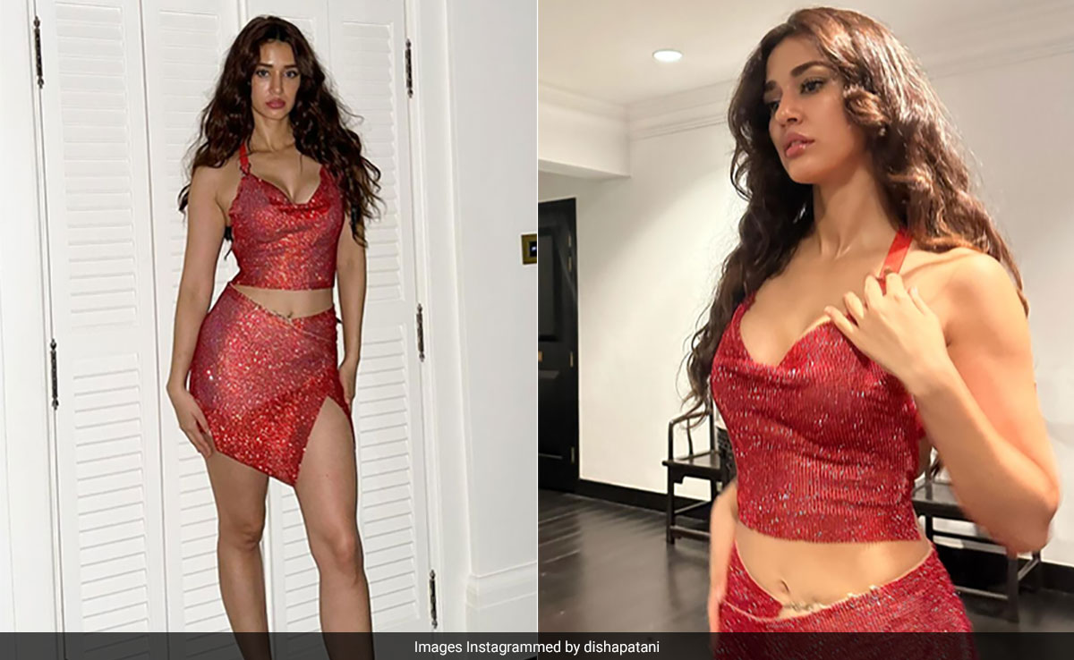 Disha Patani Is The Valentine's Day Gift That Keeps On Giving In A Glittering Red Co-Ord Set