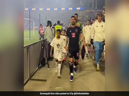 "Living The Dream": Kim Kardashian's Son Walks With Lionel Messi During Miami Game "Living The Dream": Kim Kardashian's Son Walks With Lionel Messi During Miami Game