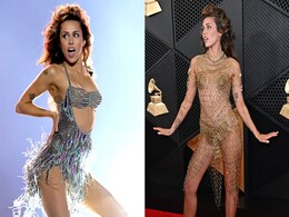 From A Vintage Bob Mackie Dress To A Safety Pin Maison Margiela Number, Miley Cyrus' Grammys 2024 Looks From A Vintage Bob Mackie Dress To A Safety Pin Maison Margiela Number, Miley Cyrus' Grammys 2024 Looks