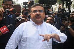 BJP's Suvendu Adhikari Stopped From Visiting Sandeshkhali Despite Court Nod BJP's Suvendu Adhikari Stopped From Visiting Sandeshkhali Despite Court Nod