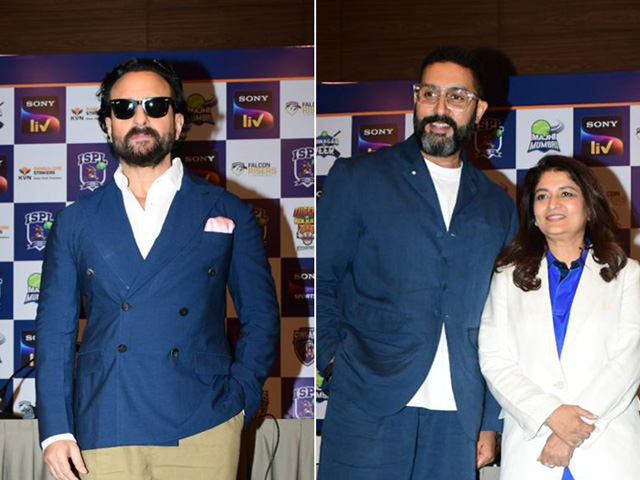Saif Ali Khan And Abhishek Bachchan Attended ISPL Event In Style
