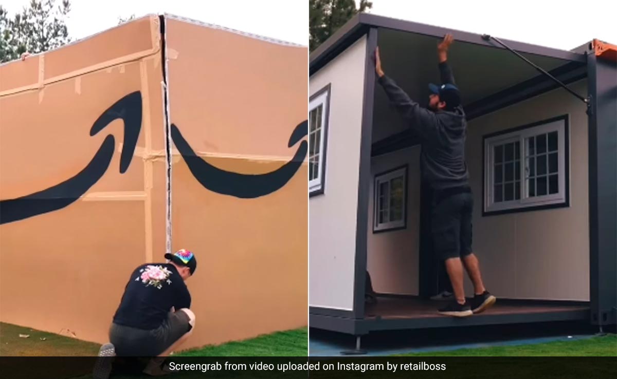 शख्स ने बेघरों के लिए ऑनलाइन ऑर्डर करके मंगाया रेडीमेड 'नया घर', Amazon ने पैक करके भेज दिया! Video वायरल