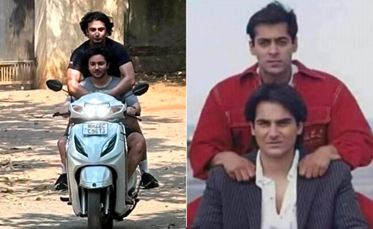 Viral: Arhaan Khan And Cousin Nirvaan Recreate Salman-Arbaaz's <i>Hello Brother</i> Bike Scene