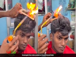 कैंची से नहीं बार्बर ने आग की लपटों से काटे कस्टमर के बाल, वायरल Video ने इंटरनेट पर मचाया तहलका कैंची से नहीं बार्बर ने आग की लपटों से काटे कस्टमर के बाल, वायरल Video ने इंटरनेट पर मचाया तहलका