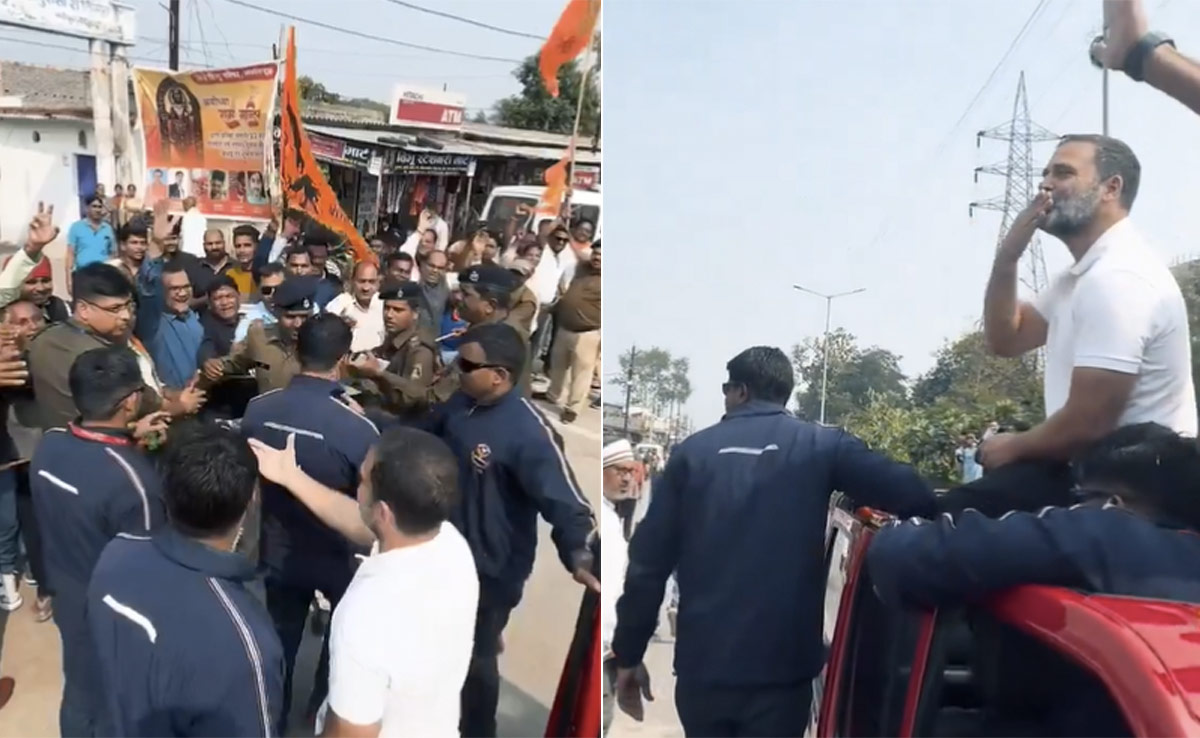 गाड़ी से उतर कर 'मोदी-मोदी' के नारे लगाने वालों से मिले राहुल, विरोधियों को दिया 'फ्लाइंग किस'