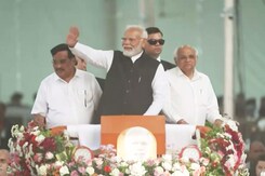 PM Modi Holds Mega Roadshow In Gujarat's Navsari PM Modi Holds Mega Roadshow In Gujarat's Navsari