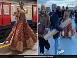 Viral Video: Woman Turns Heads As She Strolls Through London Streets Wearing A <i>'Lehenga'</i> Viral Video: Woman Turns Heads As She Strolls Through London Streets Wearing A <i>'Lehenga'</i>