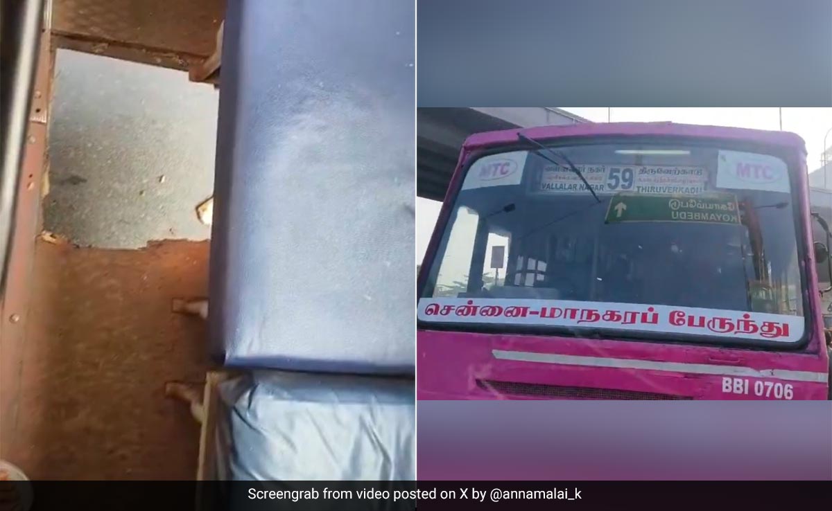 Video: Chennai Woman Narrowly Escapes Death After Falling Through Hole In Moving Bus