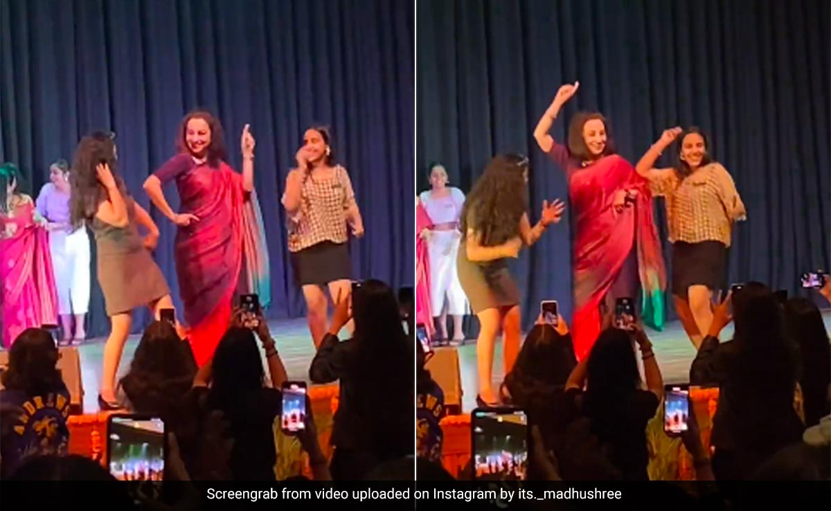 ''She Is The Coolest'': Delhi University College Principal Walks The Ramp, Dances With Students At Fest