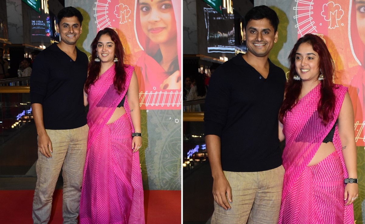 Newlyweds Ira Khan And Nupur Shikhare Contrast In A Pink <i>Saree</i> And Black T-Shirt At <i>Laapataa Ladies</i> Screening
