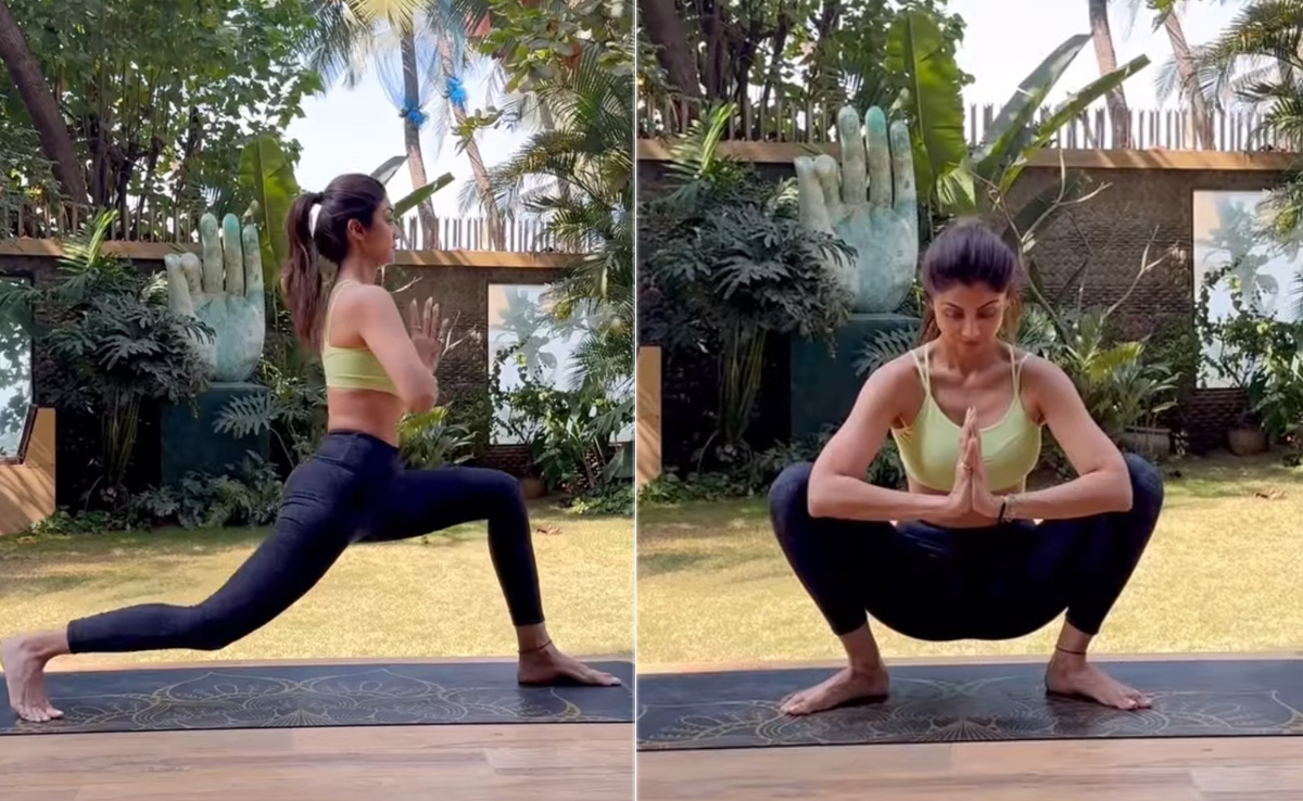 Shilpa Shetty Starts The Week On A Fit Note With <i>Virabhadrasana</i> And <i>Skandasana</i>