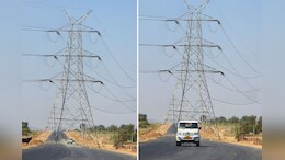 लापरवाही की हदः हाईवे पर बीचों-बीच 132 KV बिजली तार का पोल, हर समय बना रहता हादसे का डर