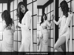 Pooja Hedge In A White Cutout Slit Ensemble Is Less "<i>Neer Dosa</i>" And More Elevated Beach Chic Pooja Hedge In A White Cutout Slit Ensemble Is Less "<i>Neer Dosa</i>" And More Elevated Beach Chic