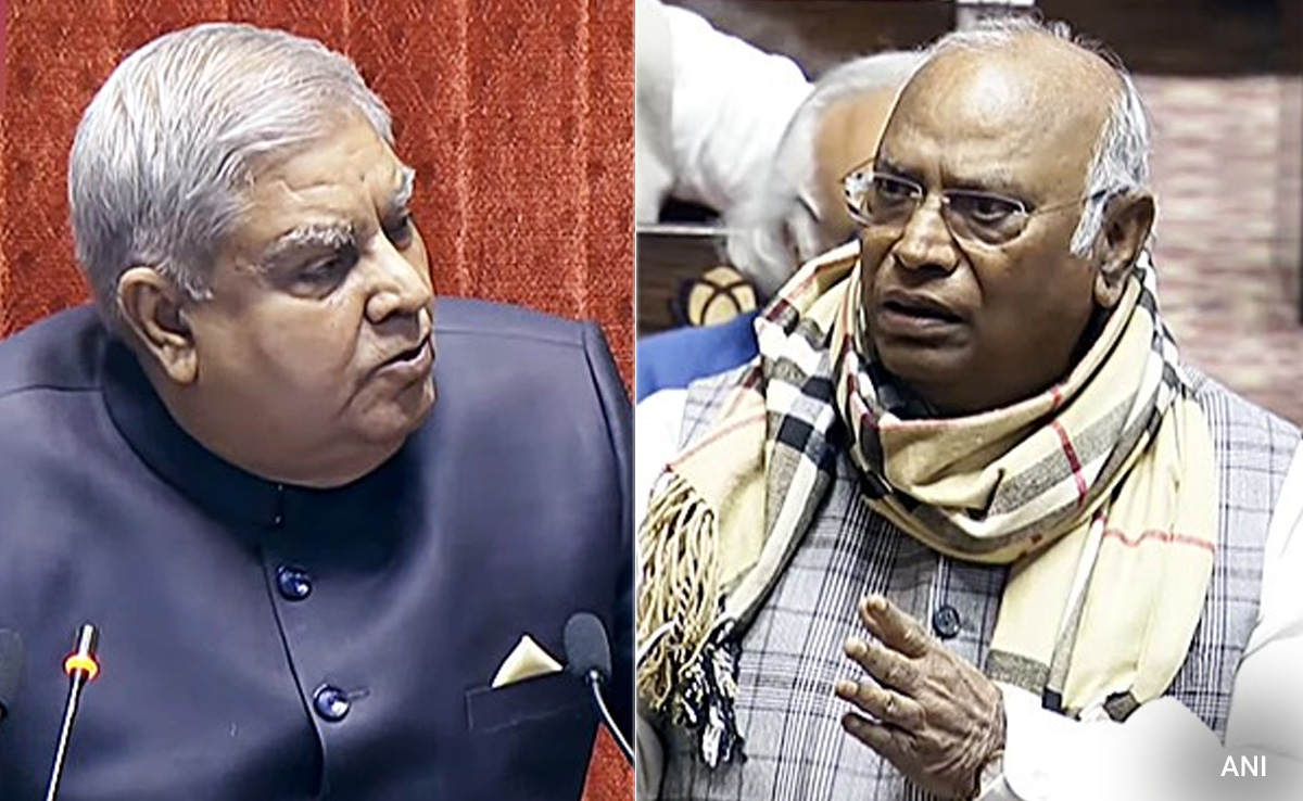 "Tolerated A Lot": Jagdeep Dhankhar, M Kharge Faceoff Over Rules