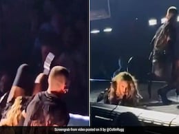 Video: Madonna Falls Off A Chair During Live Concert But Keeps The Show Going Video: Madonna Falls Off A Chair During Live Concert But Keeps The Show Going