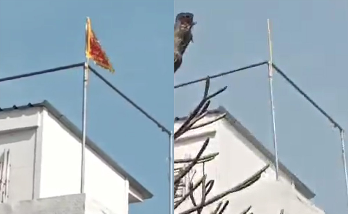 Kamal Nath Takes Down 'Jai Shri Ram' Flag Outside Home As BJP Rumours Swirl