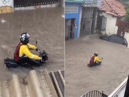 बाइक को बना दी बोट, पानी से लबालब भरी सड़क पर फिर यूं की राइड बाइक को बना दी बोट, पानी से लबालब भरी सड़क पर फिर यूं की राइड