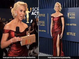 Hannah Waddingham's Cardboard Clutch Made By Her 9-Year-Old Daughter Was The Perfect Red Carpet Accessory Hannah Waddingham's Cardboard Clutch Made By Her 9-Year-Old Daughter Was The Perfect Red Carpet Accessory
