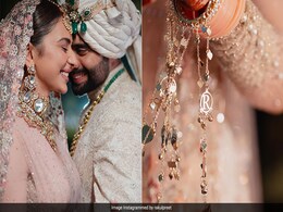 Rakul Preet Singh's Customised Mrinalini Chandra <i>Kaleeras</i> And Tarun Tahiliani Veil Were The Fairytale Additions To Her Bridal Look Rakul Preet Singh's Customised Mrinalini Chandra <i>Kaleeras</i> And Tarun Tahiliani Veil Were The Fairytale Additions To Her Bridal Look
