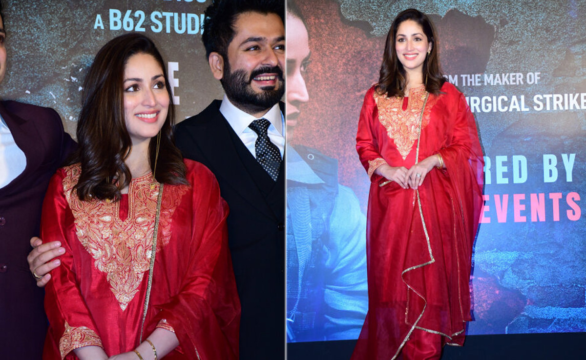 Mom-To-Be Yami Gautam Is Practically Glowing In An Embroidered Red And Gold <i>Salwar</i> Suit