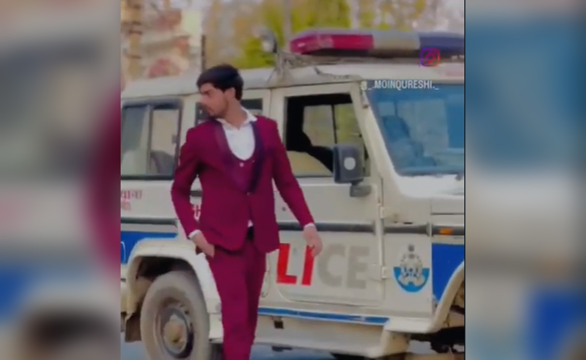 Man In UP Makes Instagram Reel Using Police Jeep, Gets Arrested Man In UP Makes Instagram Reel Using Police Jeep, Gets Arrested