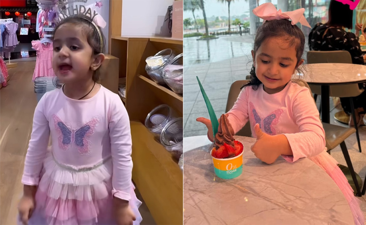 Shilpa Shetty's Daughter Samisha Is A Cute Mini Fashionista In A Lavender Dress For Her Birthday