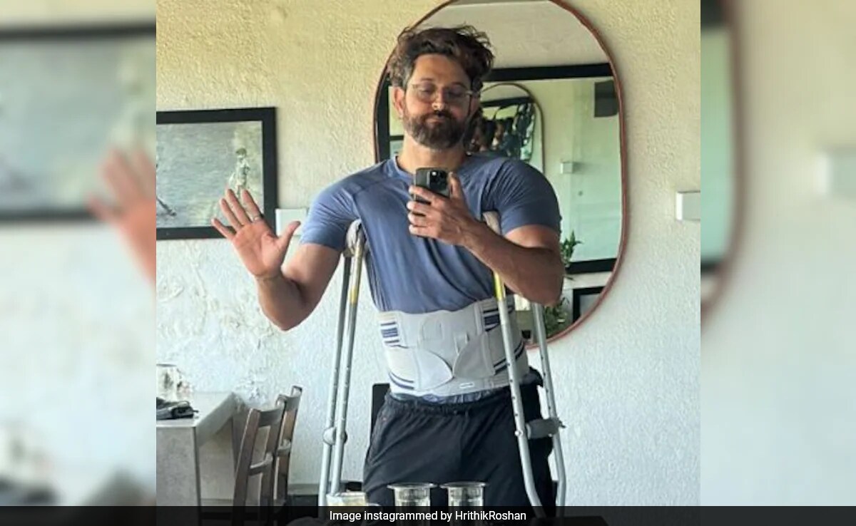 Hrithik Roshan, On Crutches After Muscle Pull, Reflects On "Plain Stupidity" Of Men Refusing Help When Injured