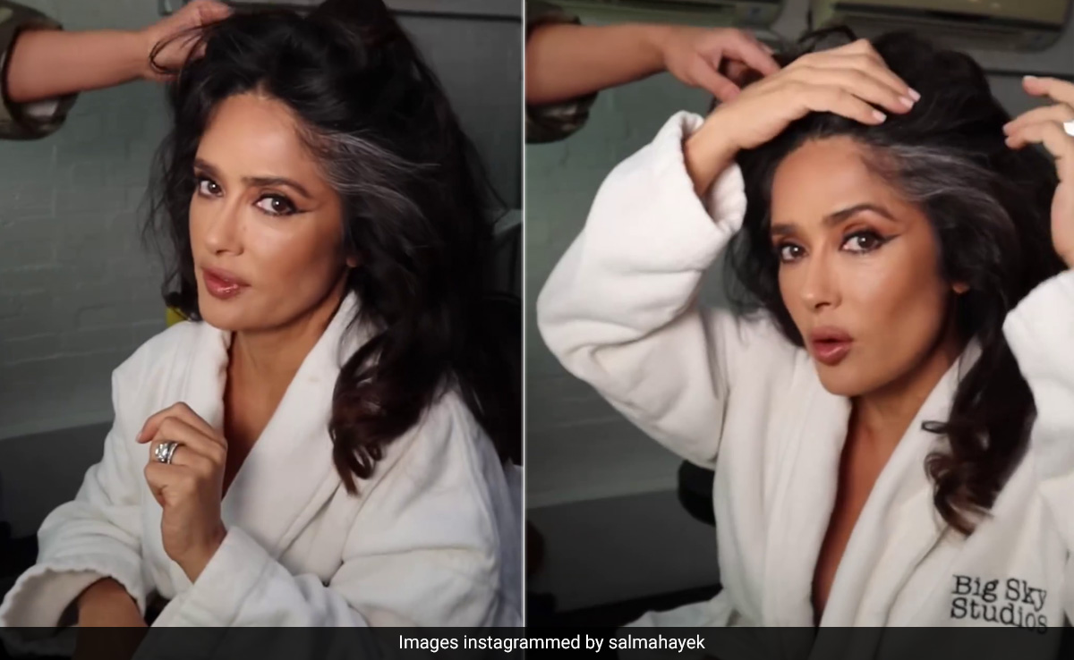 Salma Hayek's Quick Fix For Her Stray Greys Is Literally Out Of Her Makeup Kit