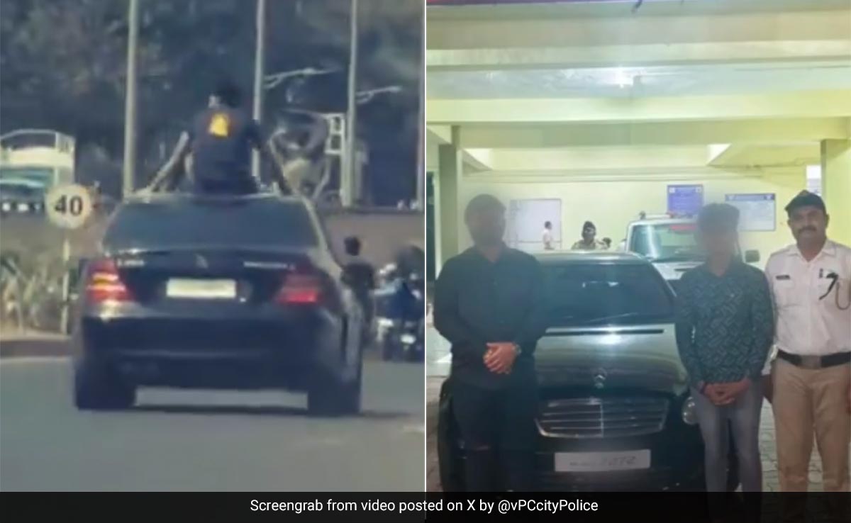 Video: Pune Police's ''Prize'' For Men Doing ''Stuntbaazi'' On Roof Of Moving Car