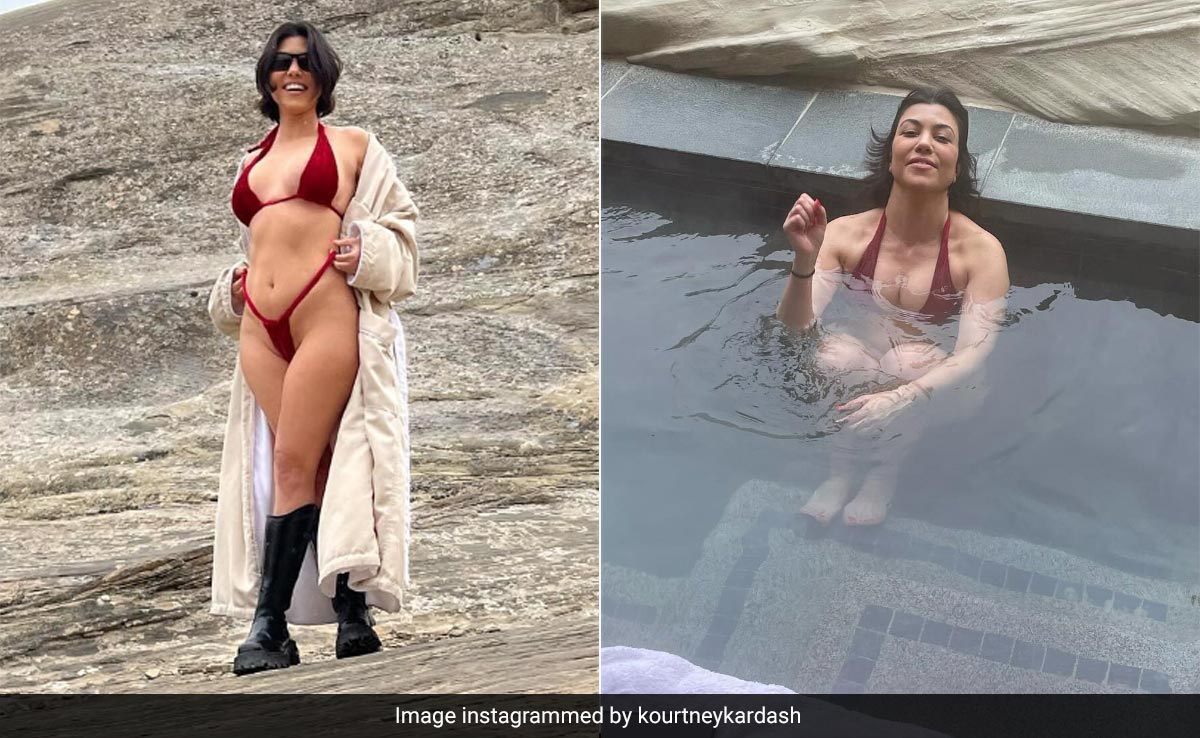 Kourtney Kardashian's Colour Of Love Swimwear Is An Ode To "One Year Ago Today"