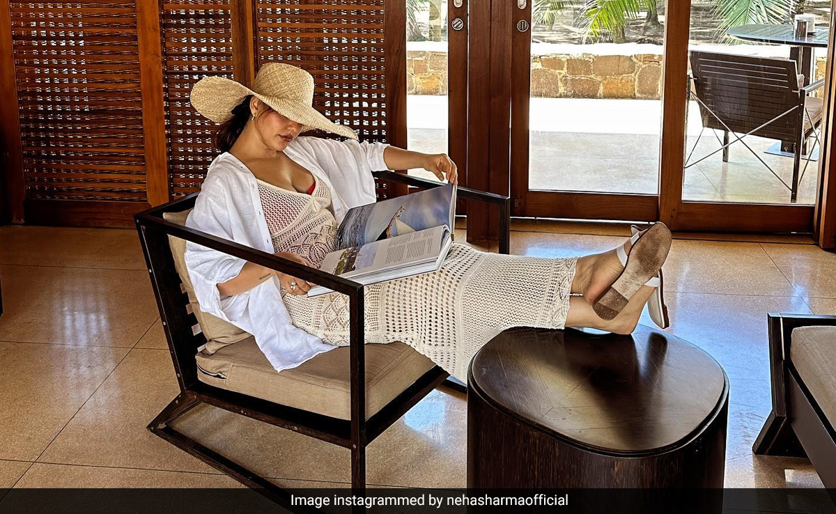 A Crochet Dress, Straw Hat And Good Book Is What Neha Sharma's Dream Vacation Is Made Of