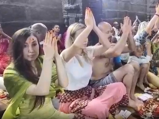 Russian Devotees Participate In 'Rahu Ketu Puja' In Tirupati