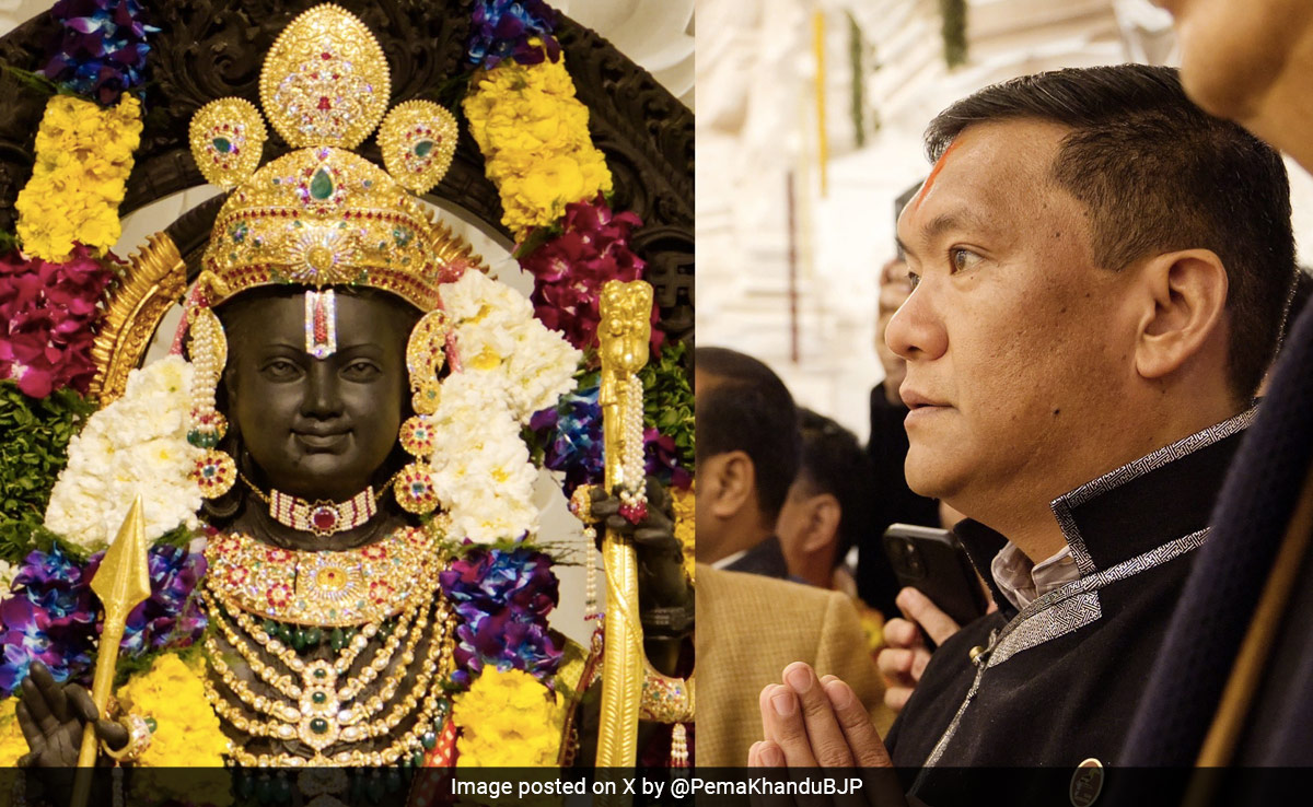 अरुणाचल प्रदेश के मुख्यमंत्री ने अपने मंत्रियों के साथ किए रामलला के दर्शन