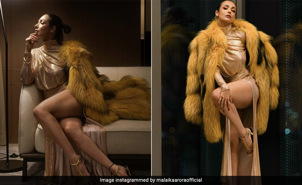 Malaika Arora Defines Glitter, Glitz And Glamour In An All-Gold Gown For An All-Star Event In Dubai