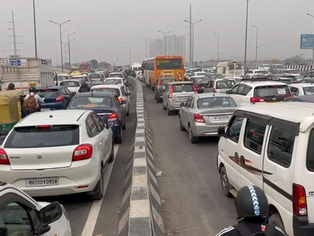 Massive Jams On Roads Leading To Delhi Ahead Of Farmers' March