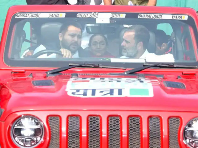 Rahul Gandhi Tours Bihar In Jeep Wrangler, Tejashwi Yadav In Driver's Seat