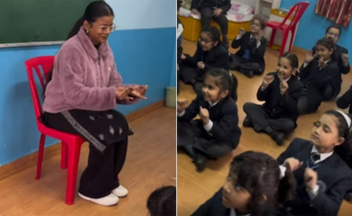 कल रात मेरे घर आया एक चोर…गाने पर स्कूल टीचर ने किया बच्चों के साथ डांस, यूजर्स ने कहा- टीचर हो तो ऐसी