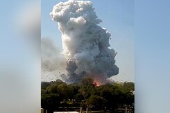 Moment When Multiple Blasts Shook Madhya Pradesh Fire Cracker Factory Moment When Multiple Blasts Shook Madhya Pradesh Fire Cracker Factory
