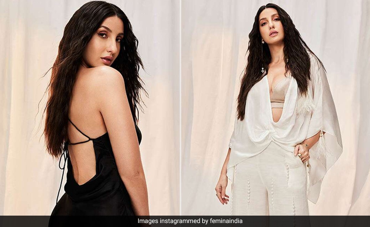 In Slinky Dresses And Oversized Pantsuits, Nora Fatehi Is Making A Case For Monochromes On Femina Cover