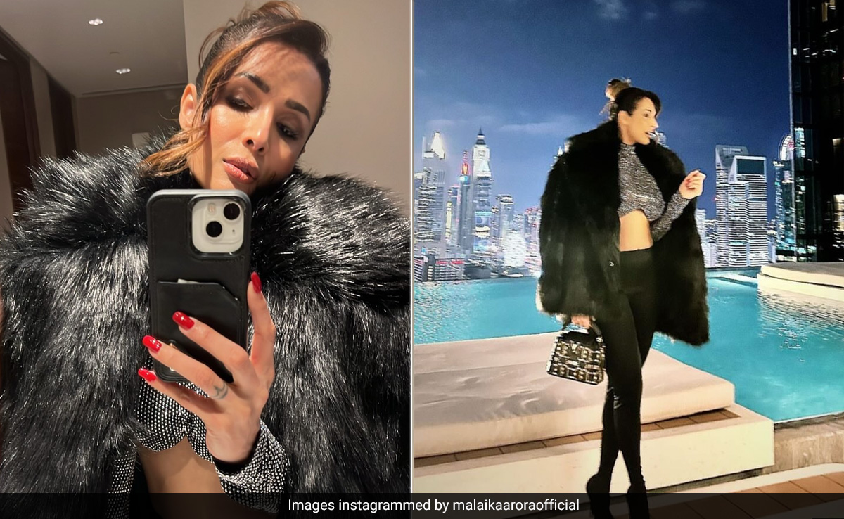 Malaika Arora Went For The "Mob Wife Vibe" And Totally Aced It In A Fur Coat And Crystals