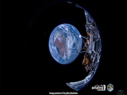 Intuitive Machines' Moon Lander Captures Stunning Shot Of Earth. See Pics Intuitive Machines' Moon Lander Captures Stunning Shot Of Earth. See Pics
