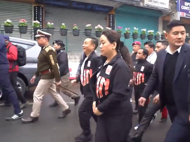 Chief Minister Prem Singh Tamang, His Ministers Join Runners At West Point Sikkim Sarathi Run
