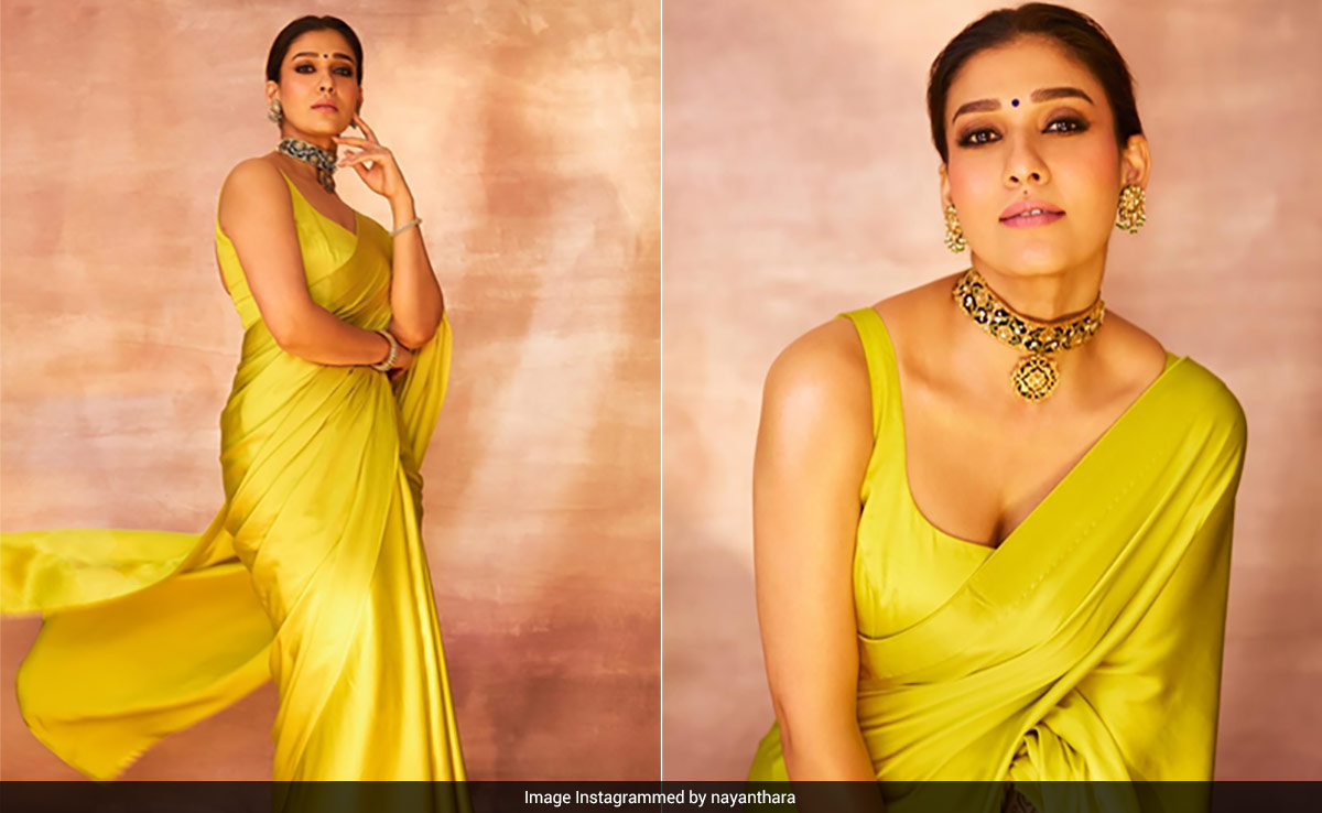 Nayanthara Welcomes Spring In A Sunshine Yellow Ekaya <i>Saree</i> At Dadasahab Phalke Awards 2024