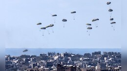 Spain Air-Drops 12 Tonnes Of Food Aid Over Gaza