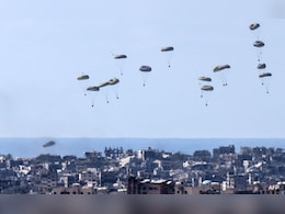 Spain Air-Drops 12 Tonnes Of Food Aid Over Gaza Spain Air-Drops 12 Tonnes Of Food Aid Over Gaza