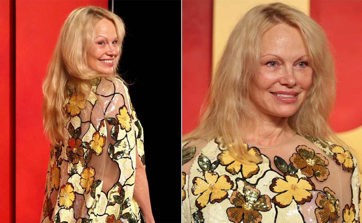 Pamela Anderson's 2024 Oscars After Party Beauty Look Involved Almost No Makeup At All