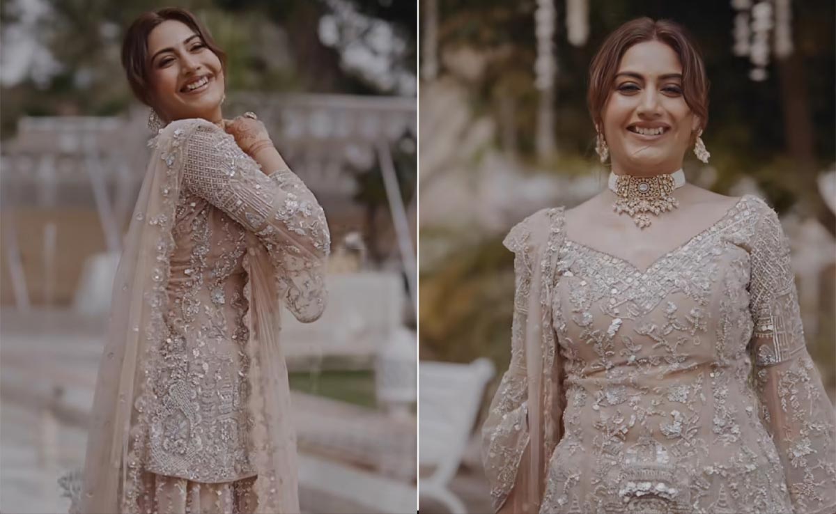 Surbhi Chandna In An Embellished <i>Sharara</i> Looked Like Pastel Perfection For Her <i>Chooda</i> Ceremony